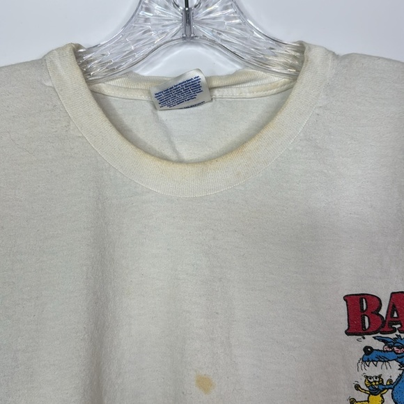 Vintage Bad Dog Things To Do At A Party Innuendo Raunchy Stained Tshirt XL - Picture 9 of 11